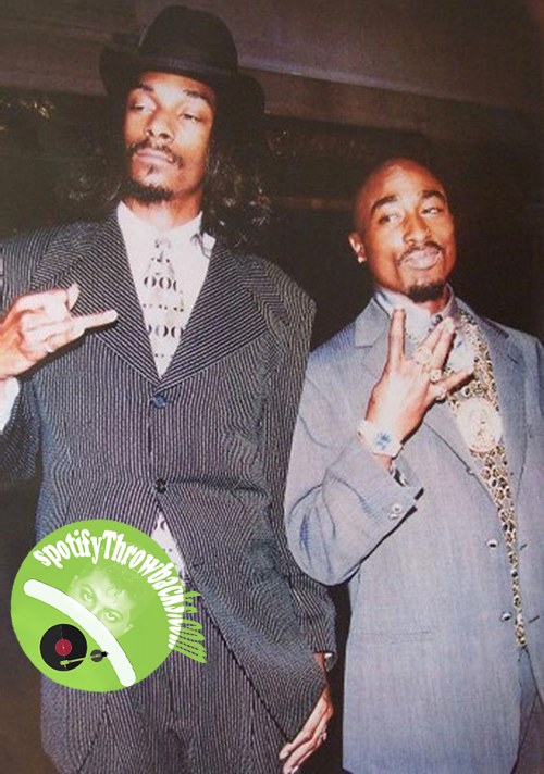 Snoop Dog & the late Tupac - SpotifyThrowbacks.com